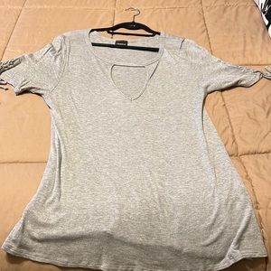 Open neck Torrid T-shirt. Size 1. Equivalent to a L/XL